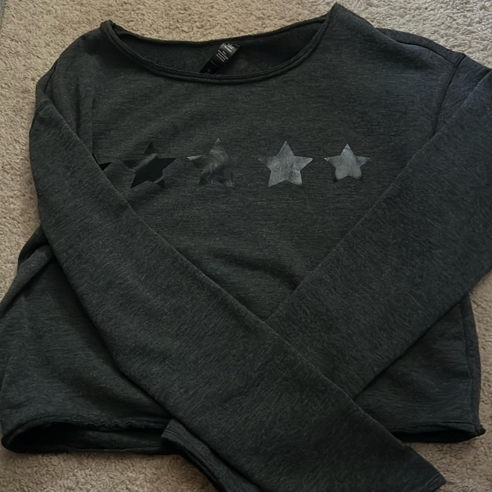Star cropped hoodie y2k